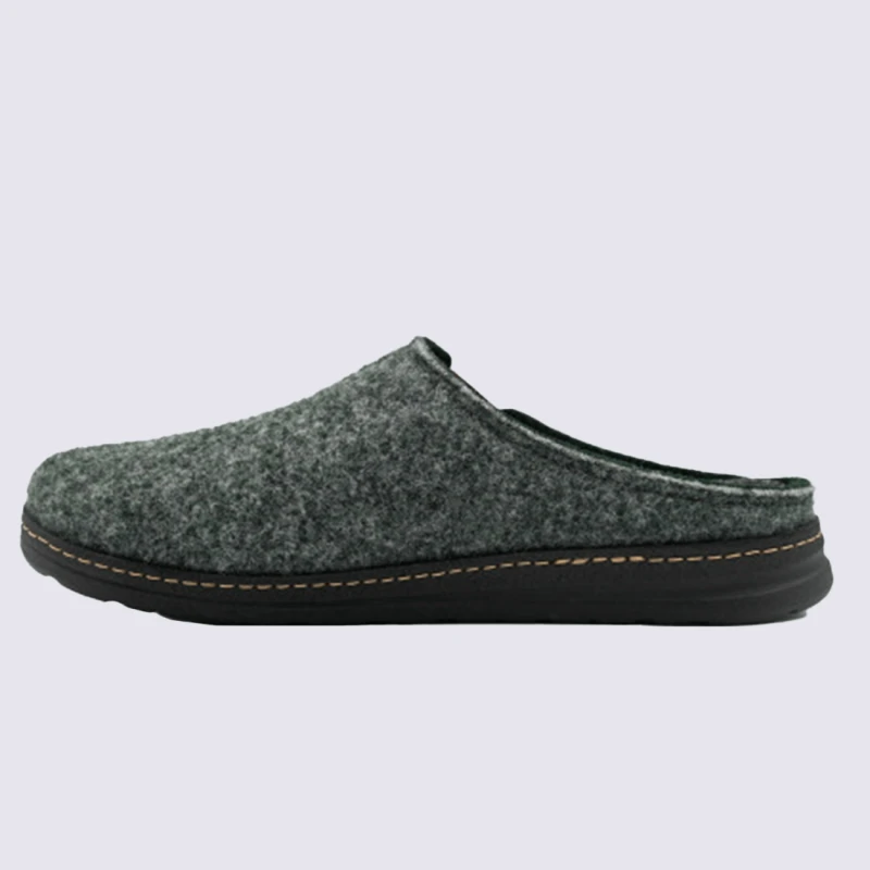 Mules Rohde, Mules Confortable Et Chaude Homme En Cuir Et Textile Vert – Image 5