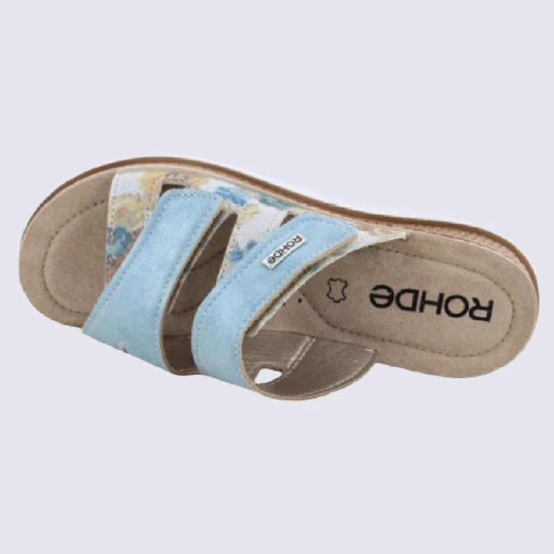 Mules Rohde, Mules Confortables à Velcro Femme En Cuir Baltique – Image 4
