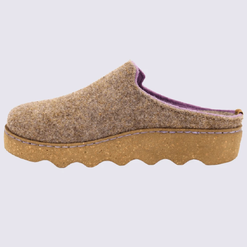 Mules Rohde, Mules Confortables Et Chaudes Femme En Feutre Rose – Image 2