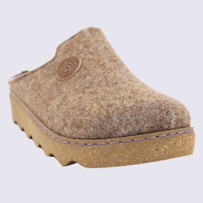 Mules Rohde, Mules Confortables Et Chaudes Femme En Feutre Rose – Image 4