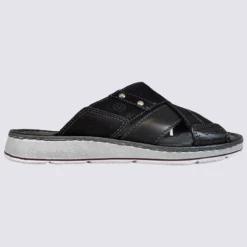 Mules Rohde, Mules Confortables Homme En Cuir Anthracite