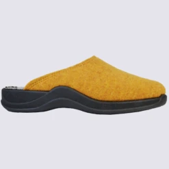 Mules Rohde, Mules D'intérieure Femme En Feutre Jaune