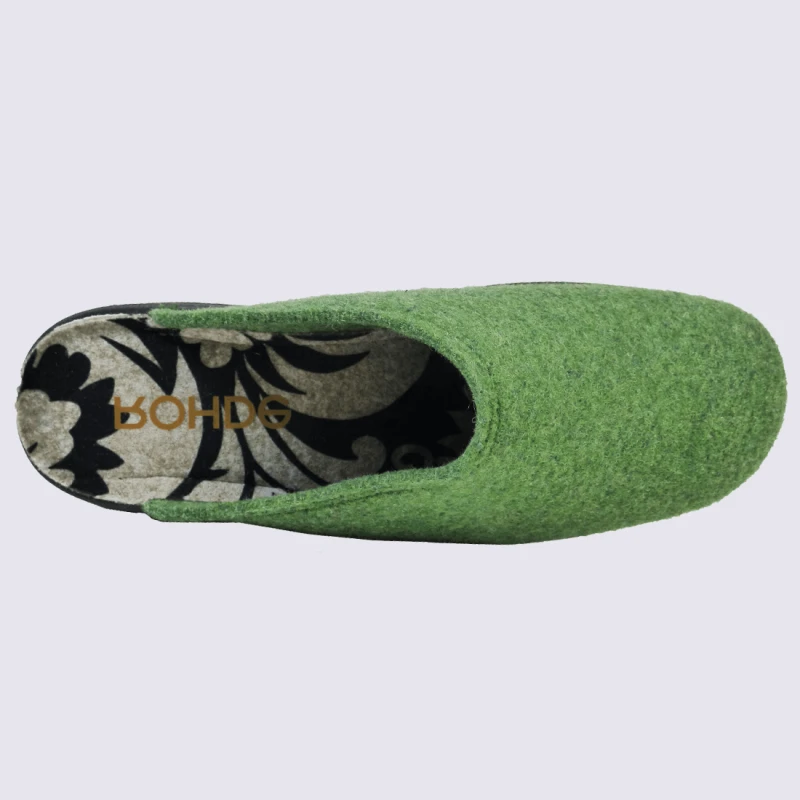 Mules Rohde, Mules D'intérieure Femme En Feutre Vert – Image 3