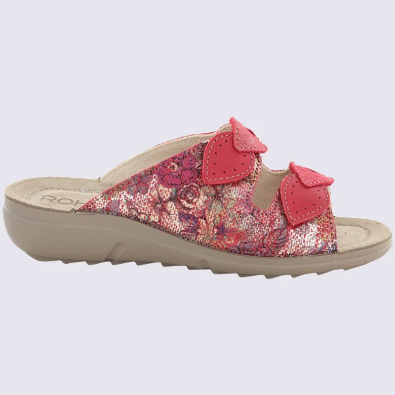 Mules Rohde, Mules élégantes Et Anti-dérapante Femme Rouge