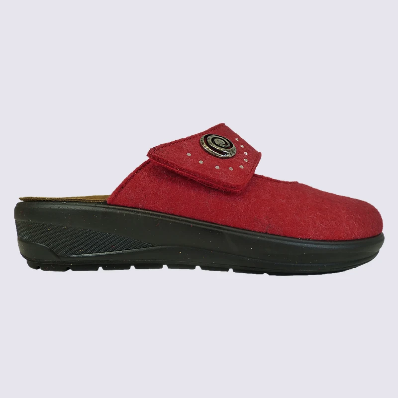 Mules Rohde, Mules Femme En Laine Rouge Baiser