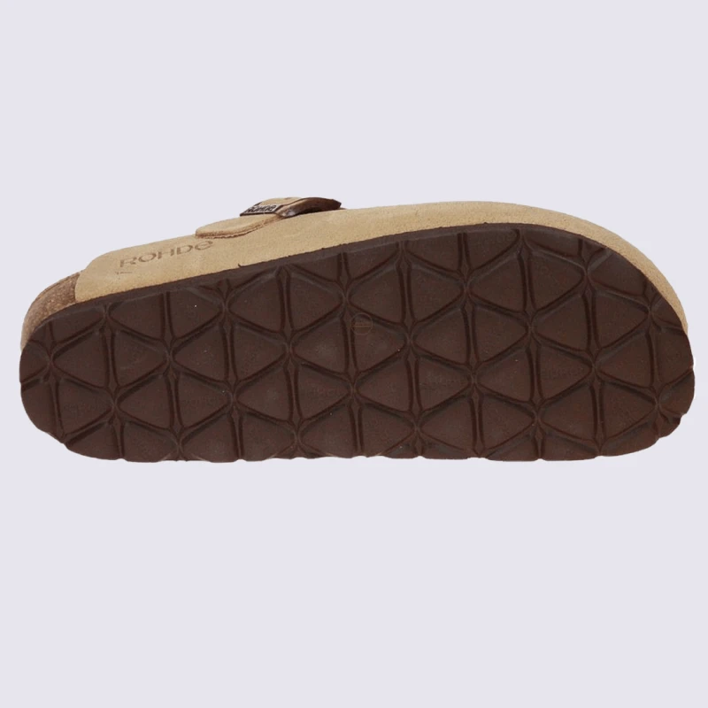 Mules Rohde, Mules Fermées Confortables Femme En Cuir Beige – Image 4