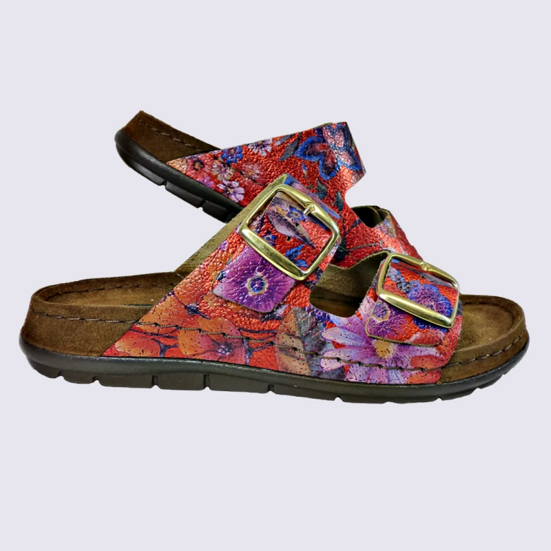 Mules Rohde, Mules Tendances Femme En Cuir Cherry – Image 2