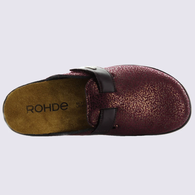 Mules Rohde, Mules Tendances Femme En Textile Bordeaux – Image 3