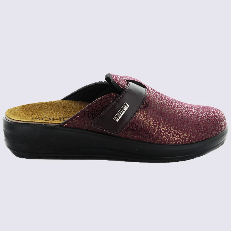 Mules Rohde, Mules Tendances Femme En Textile Bordeaux