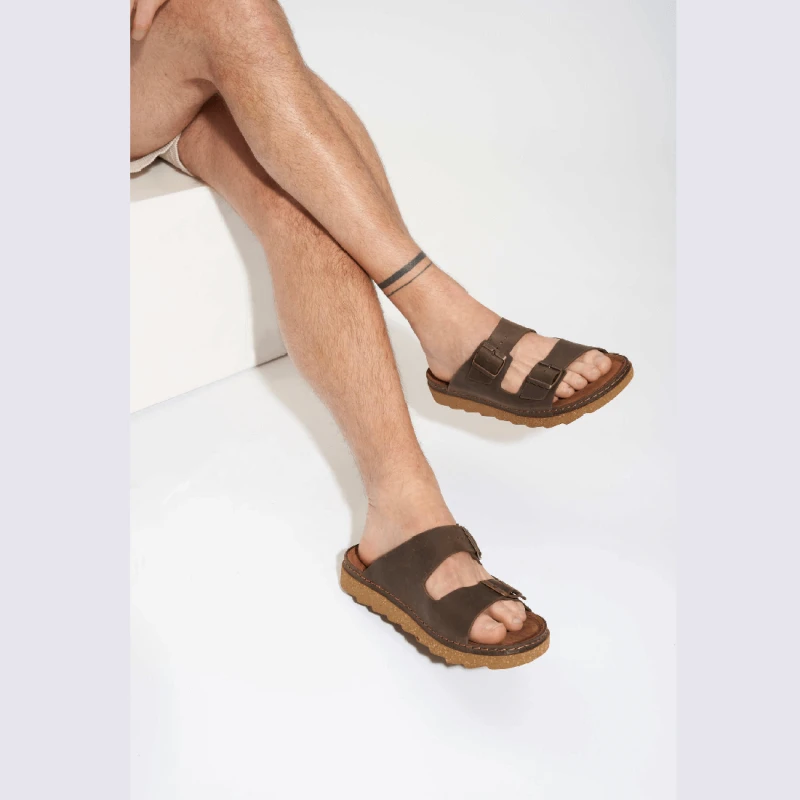 Mules Rohde, Sandales Homme En Cuir Marron Moka – Image 6