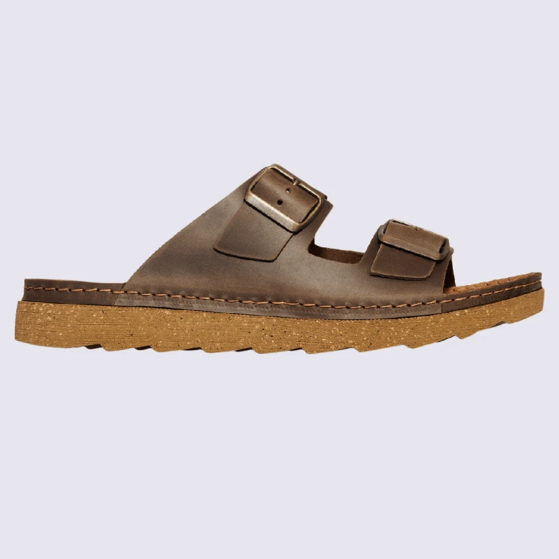 Mules Rohde, Sandales Homme En Cuir Marron Moka