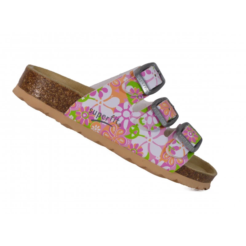 Mules Superfit Fille Ă Fleur En Cuir Rose