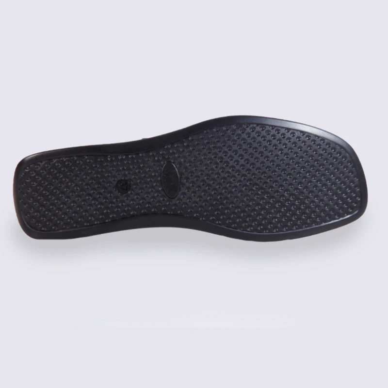 Mules Vital Femme En Cuir Vernis Noir à Velcros Tendance – Image 4