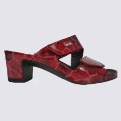 Mules Vital, Mules Ă Talons Tendance Femme En Croco Vernis Rouge