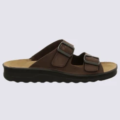 Mules Westland By Josef Seibel, Mules à Boucles Homme En Cuir Moka