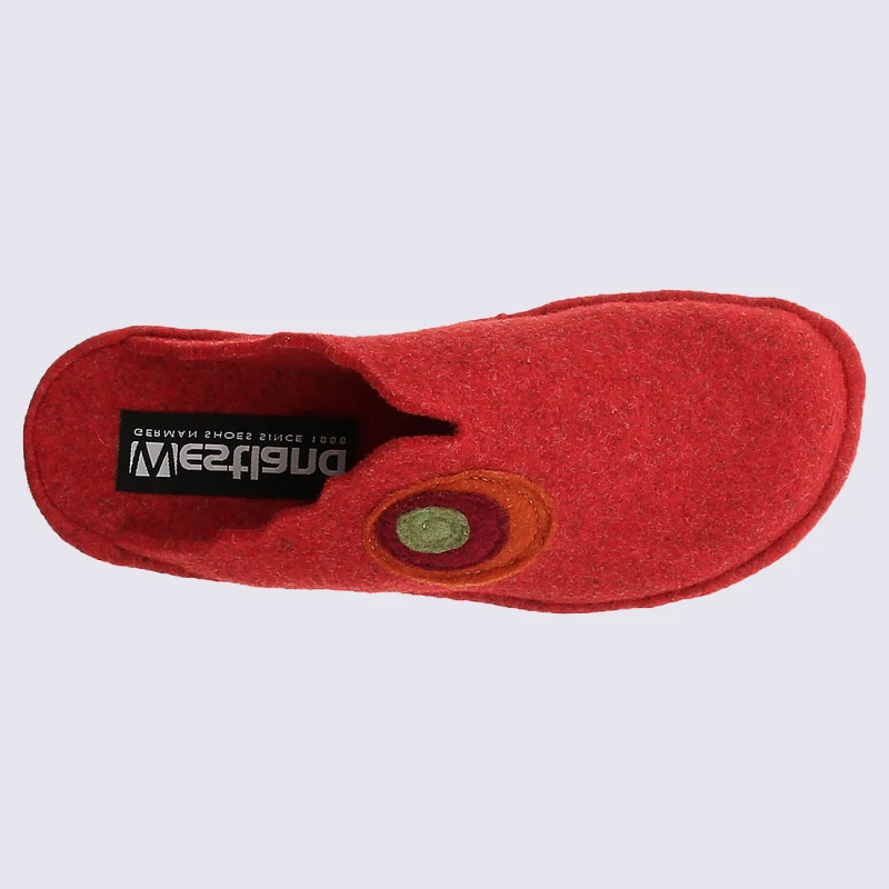 Mules Westland By Josef Seibel, Mules Confort Femme En Laine Rouge Carmin – Image 3