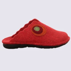 Mules Westland By Josef Seibel, Mules Confort Femme En Laine Rouge Carmin