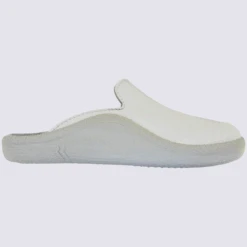 Mules Westland By Josef Seibel, Mules Confort Homme En Cuir Blanc