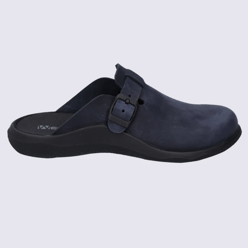 Mules Westland By Josef Seibel, Mules Confortables Femme En Cuir Bleu Jeans