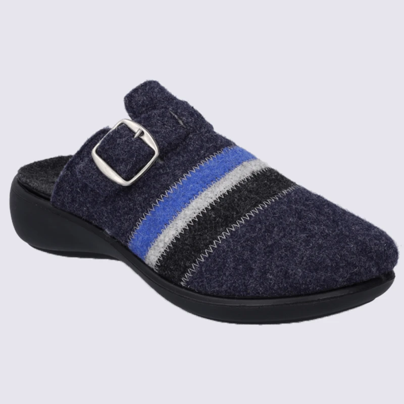 Mules Westland By Josef Seibel, Mules Confortables Femme En Feutre Bleu – Image 2