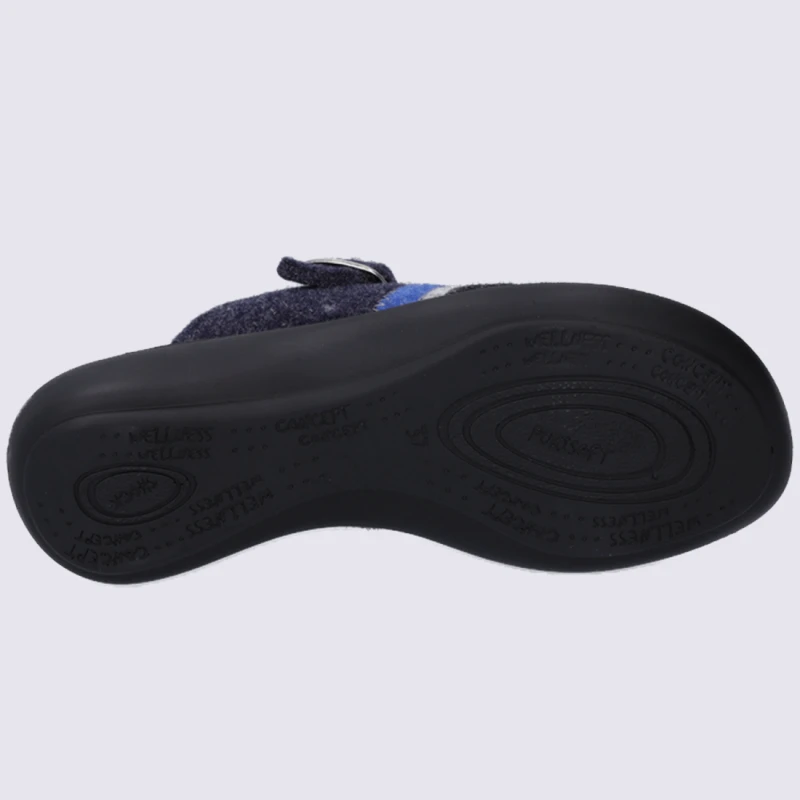 Mules Westland By Josef Seibel, Mules Confortables Femme En Feutre Bleu – Image 4