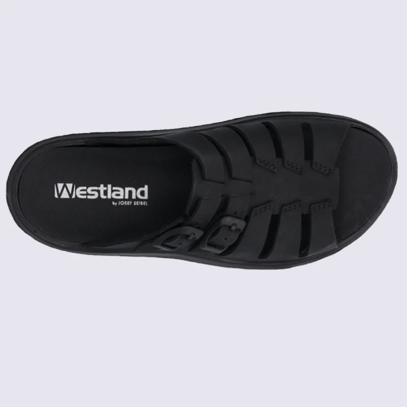 Mules Westland By Josef Seibel, Mules Ouvertes Légères Femme En Cuir Noir – Image 3