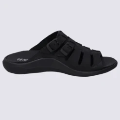 Mules Westland By Josef Seibel, Mules Ouvertes Légères Femme En Cuir Noir