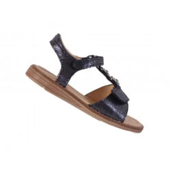 Nu-pied Babybotte En Cuir Fille Ă Velcros Noir