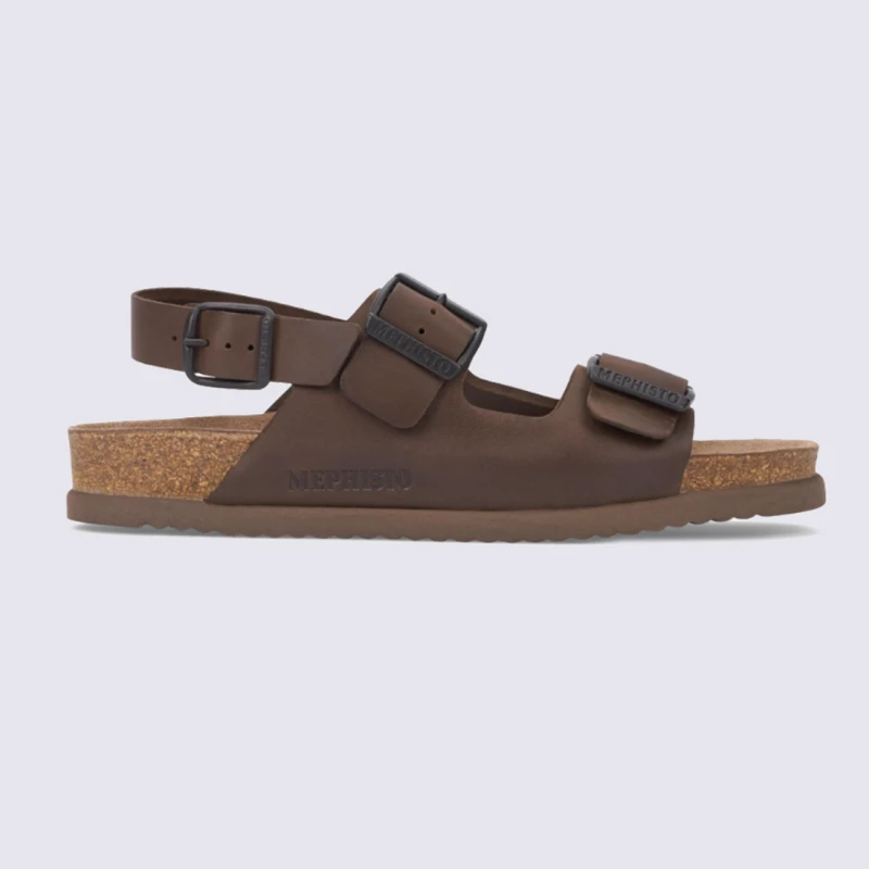 Nu-Pied En Cuir Mephisto Nardo Marron