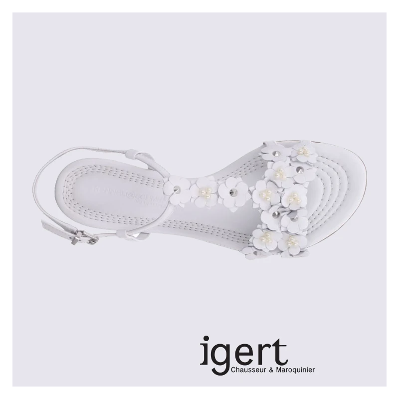 Nu-pied K&S En Cuir Blanc Tendance – Image 3