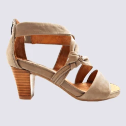 Nu-pieds Ara, Nu-pieds Ă Talon Haut Femme En Cuir Gris