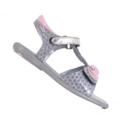 Nu-pieds Babybotte En Cuir Pour Fille Ă Pois