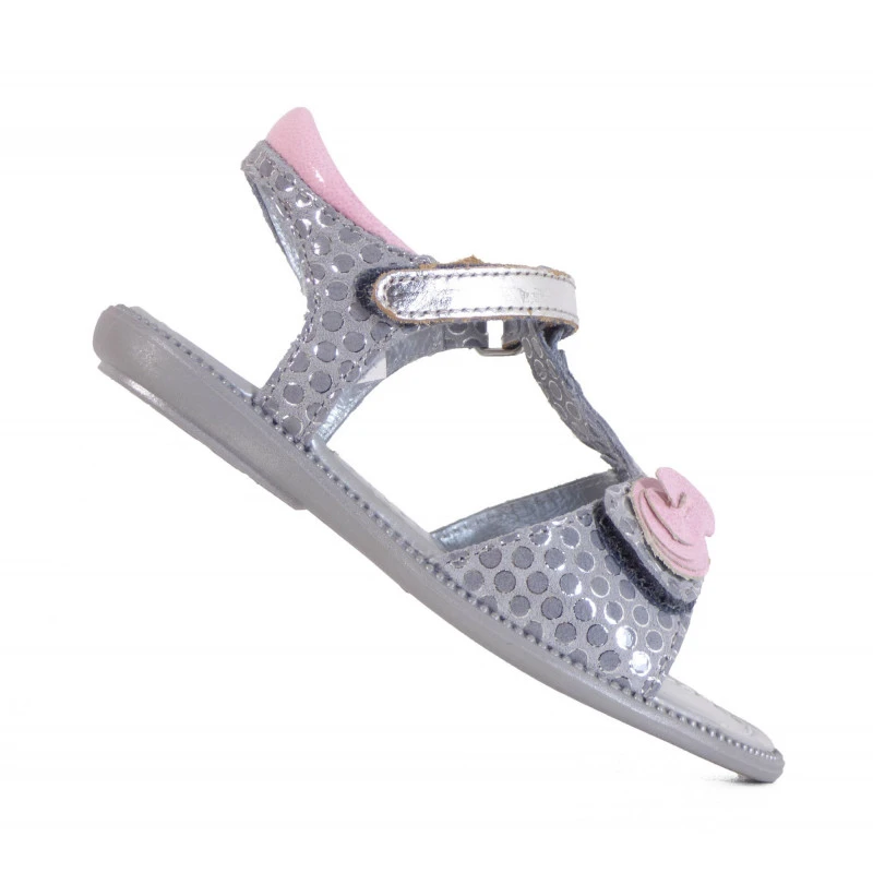 Nu-pieds Babybotte En Cuir Pour Fille Ă Pois