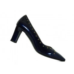 Nu-pieds En Cuirvernis Moda Di Fausto élégants Bleus