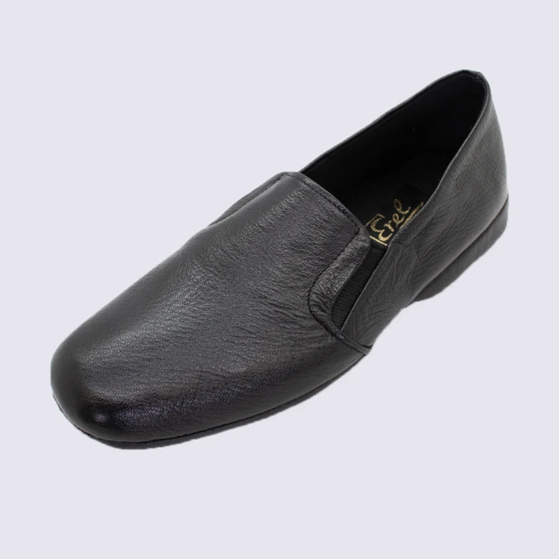 Pantoufles Pour Homme Erel Gilberto En Cuir Noir – Image 2