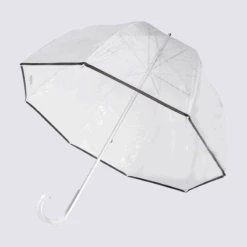 Parapluie Cloche Isotoner, Parapluie Cloche Transparent Femme Pvc/noir