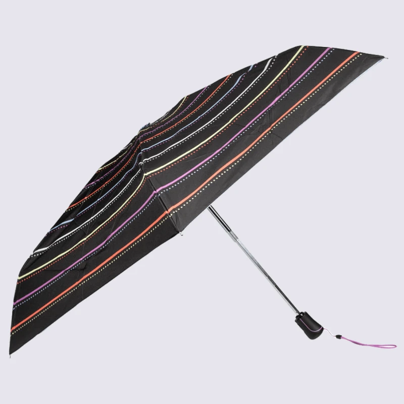 Parapluie Isotoner, Parapluie Mini Automatique Femme Ă Motif Rayure