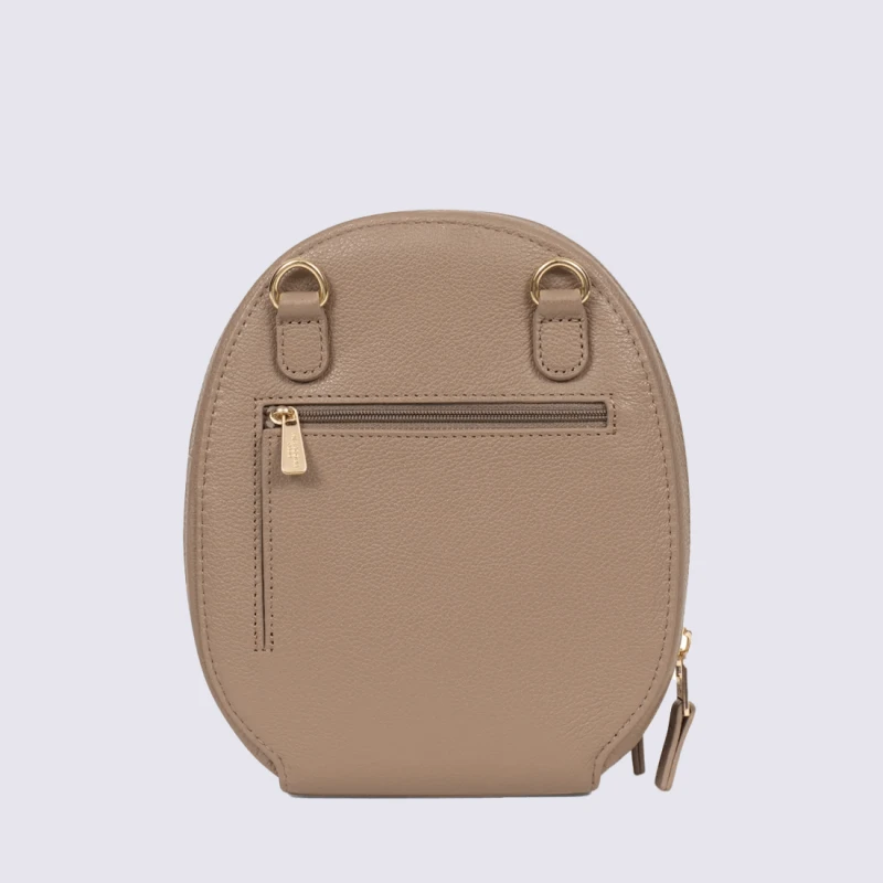 Pochette Hexagona, Pochette à Bandoulière Tendance Femme En Cuir Biscuit – Image 2