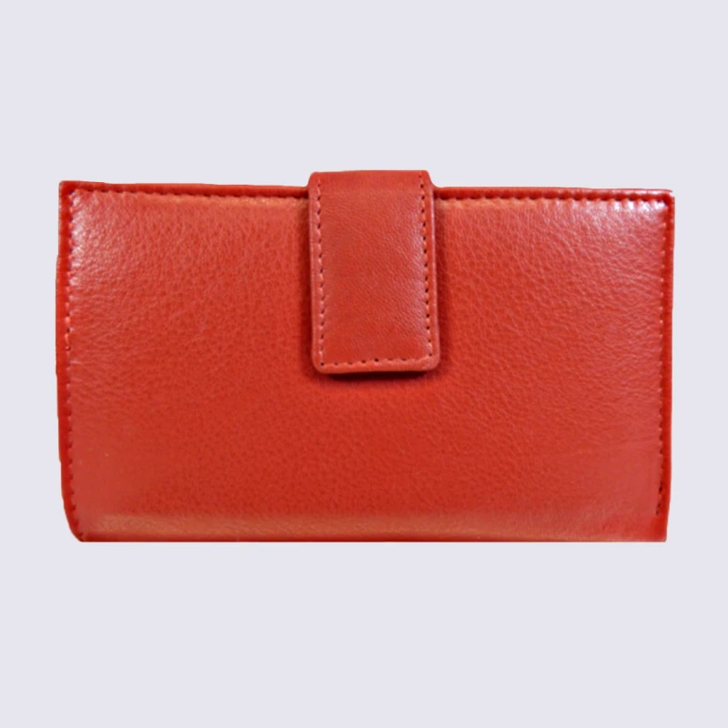 Porte Feuille Clara Campbell, Porte Feuille élégant Femme En Cuir Rouge – Image 2