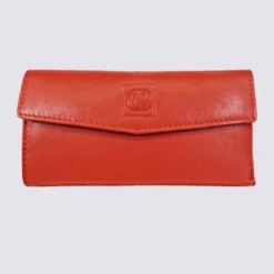 Porte Feuille Clara Campbell, Porte Feuille Femme En Cuir Rouge
