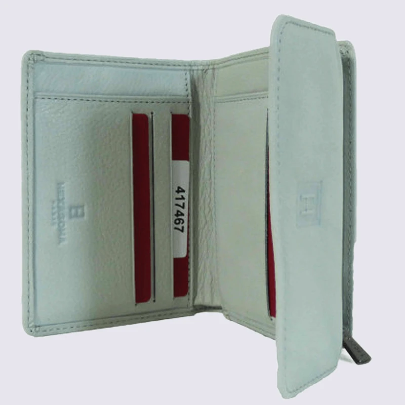 Porte Monnaie Hexagona Gris Galet En Cuir Tendance – Image 2