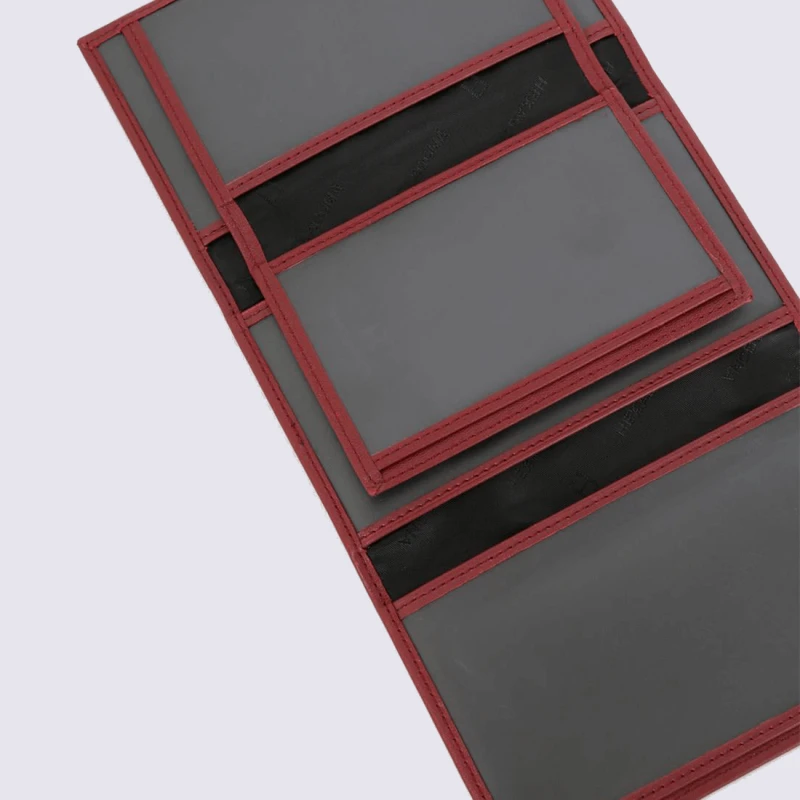 Porte-papiers Hexagona, Porte-papiers Unisexe En Cuir Rouge – Image 5