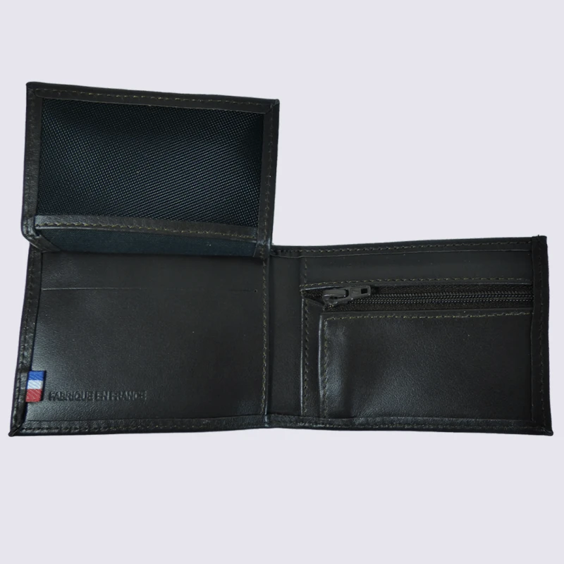 Portefeuille Frandi, Petit Portefeuille De Haute Qualité Homme En Cuir Chic Marron – Image 4