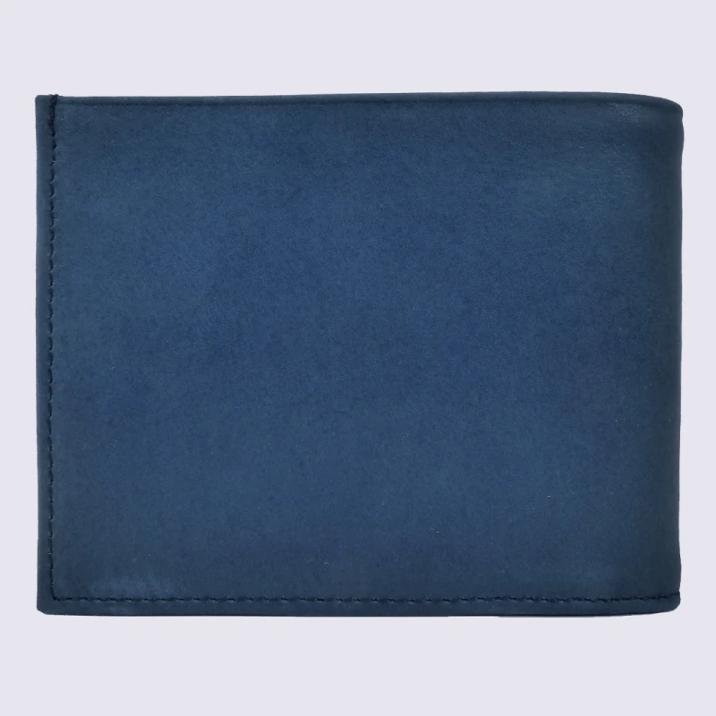 Portefeuille Frandi, Petit Portefeuille Homme En Cuir Marine – Image 2