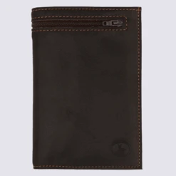 Portefeuille Frandi, Portefeuille Avec Poche Extérieure Homme En Cuir Authentique Marron