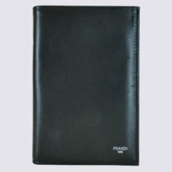 Portefeuille Frandi, Portefeuille Bicolore Homme En Cuir Noir