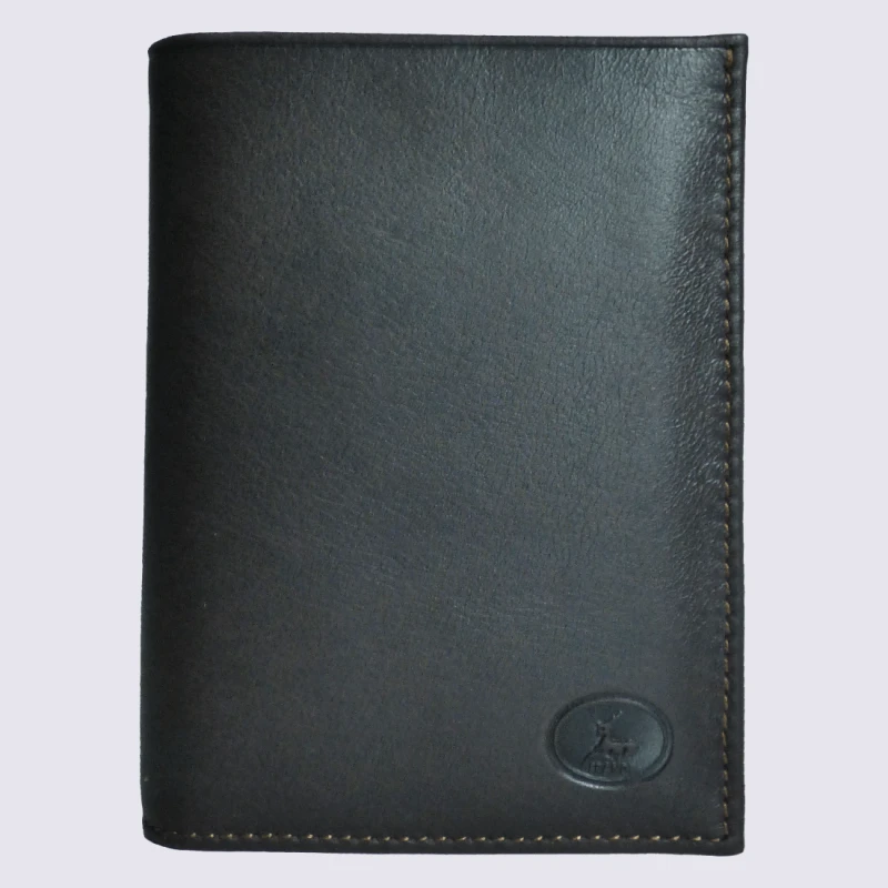 Portefeuille Frandi, Portefeuille Pour Homme En Cuir De Vachette Marron