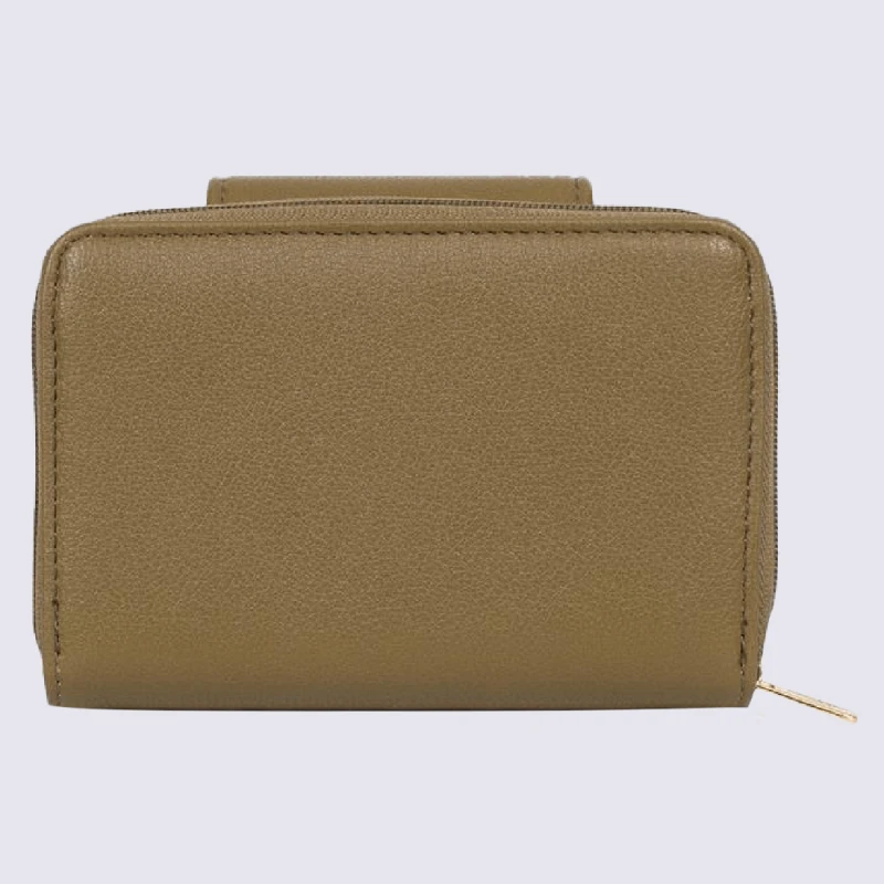 Portefeuille Hexagona, Portefeuille 2 Volets Ligne Ambre Femme Kaki – Image 2