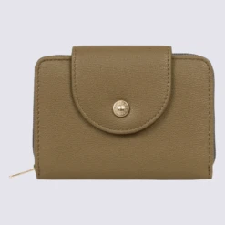 Portefeuille Hexagona, Portefeuille 2 Volets Ligne Ambre Femme Kaki