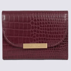 Portefeuille Hexagona, Portefeuille Effet Croco Ligne Apolline Prune